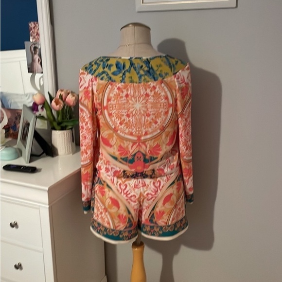 BCBG MaxAzria  Benjamin zipup drawstring waist short jumpsuit romper - Picture 9 of 11